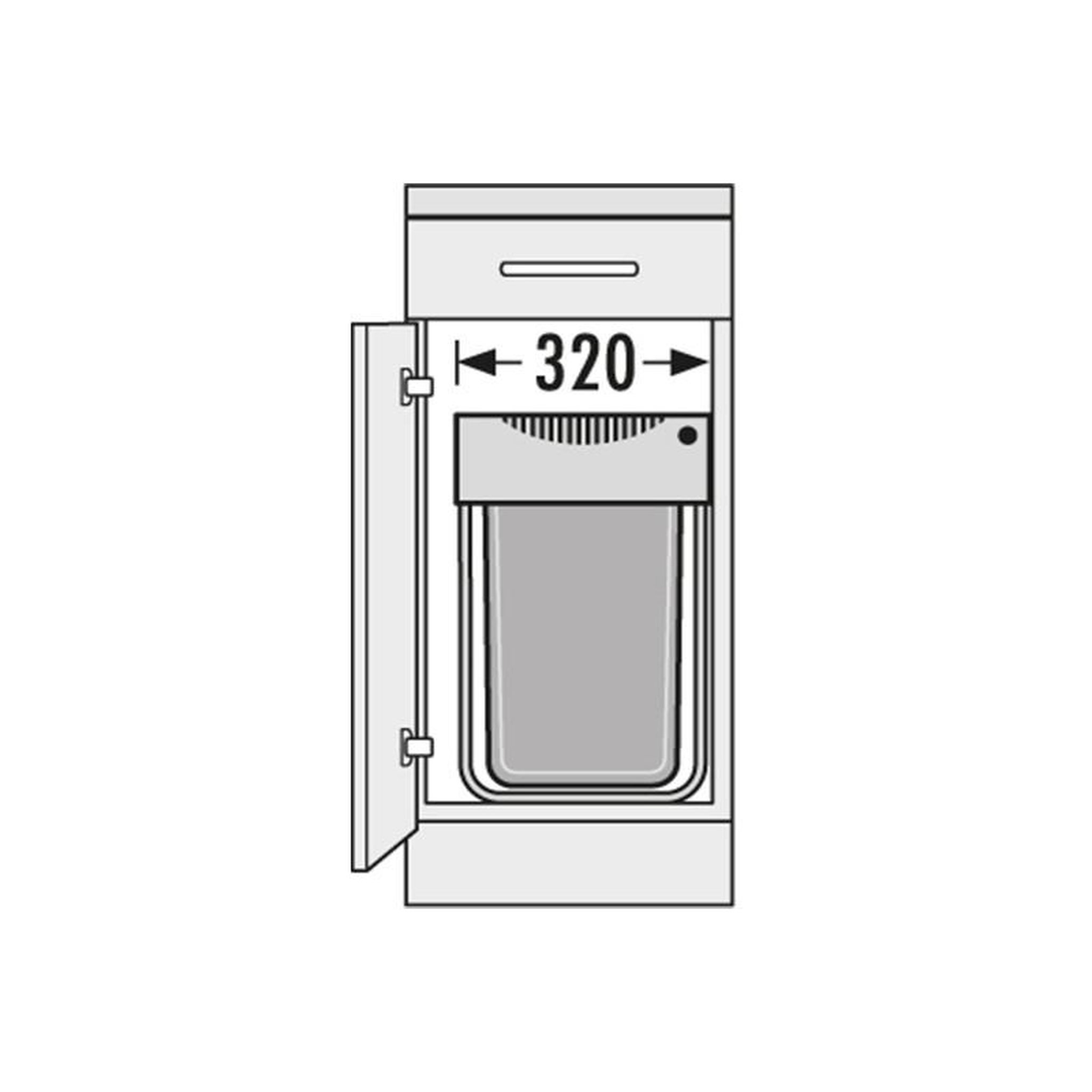 Voir la diapositive 5 : HAILO Poubelle de cuisine encastrable 40l hailo easy cargo