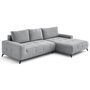 Voir la diapositive 3 : LISA DESIGN Rimini - canapé d'angle droit 4 places convertible avec coffre en tissu texturé