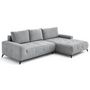 Voir la diapositive 3 : LISA DESIGN Rimini - canapé d'angle droit 4 places convertible avec coffre en tissu texturé