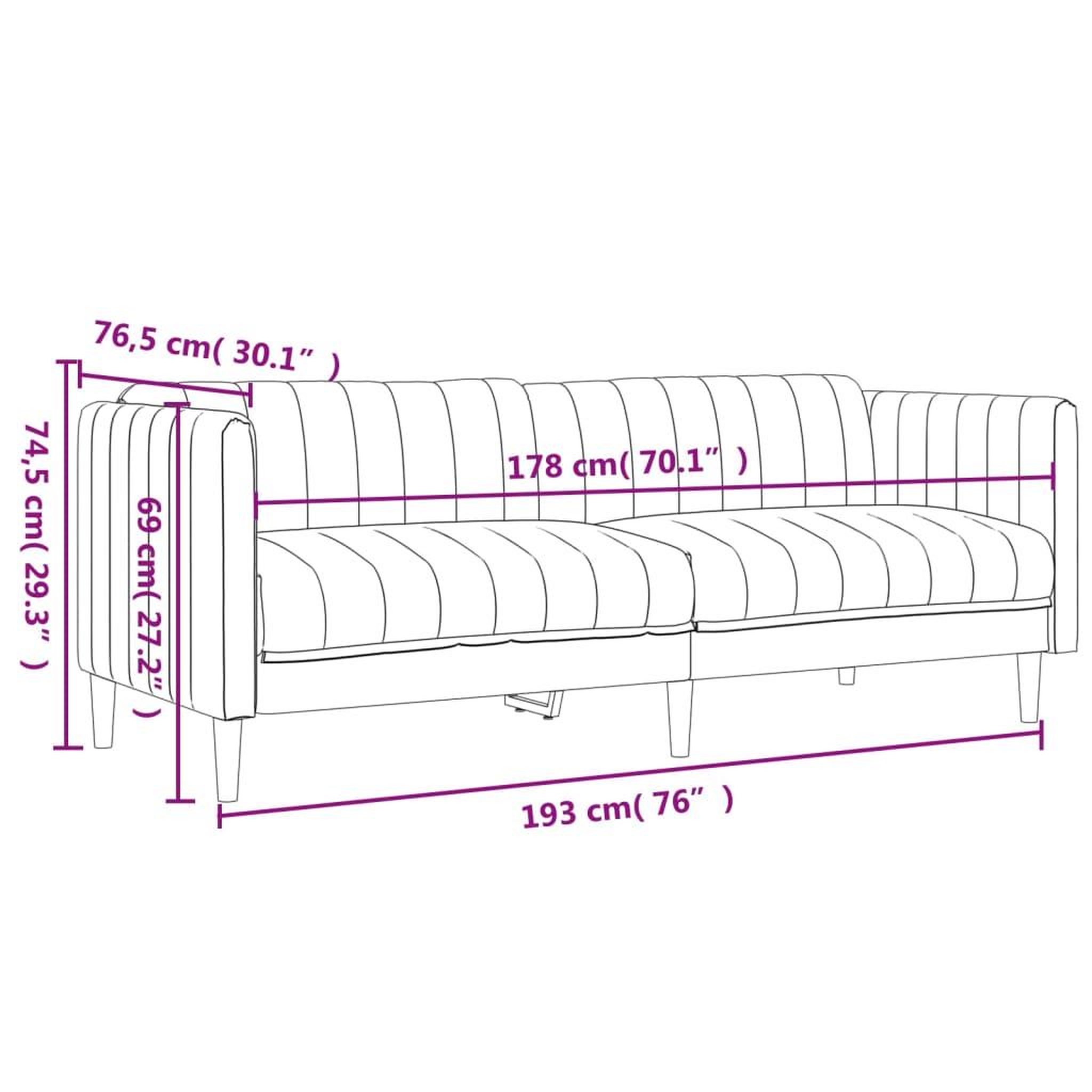Voir la diapositive 6 : VIDAXL Canape a 3 places vert fonce tissu