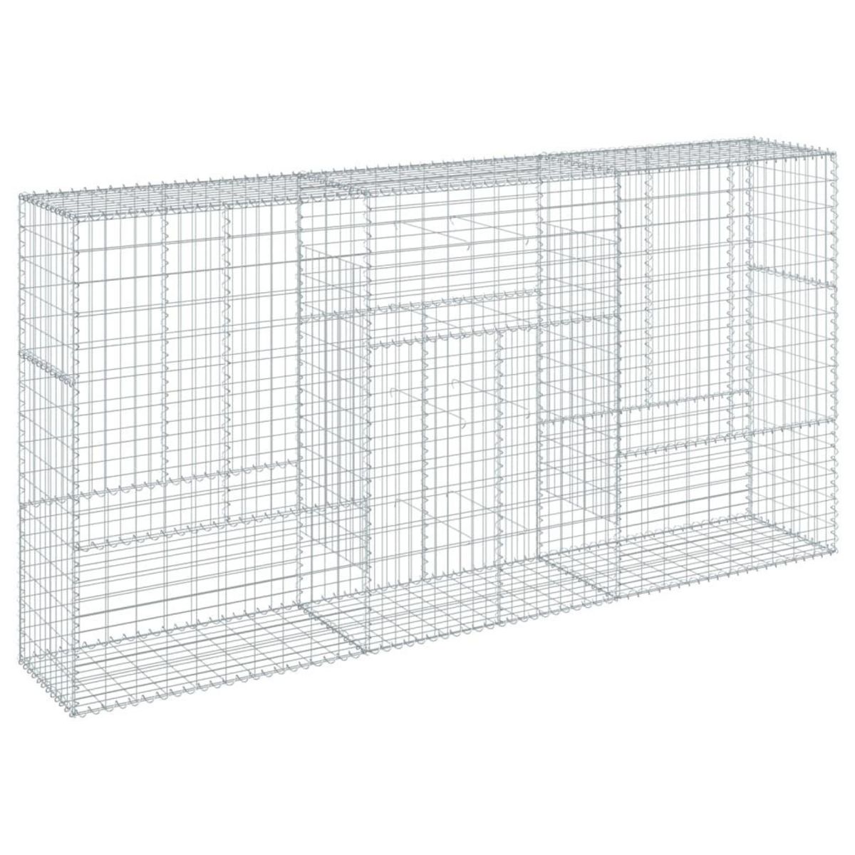 VIDAXL Panier gabion avec couvercle 300x50x150 cm fer galvanise