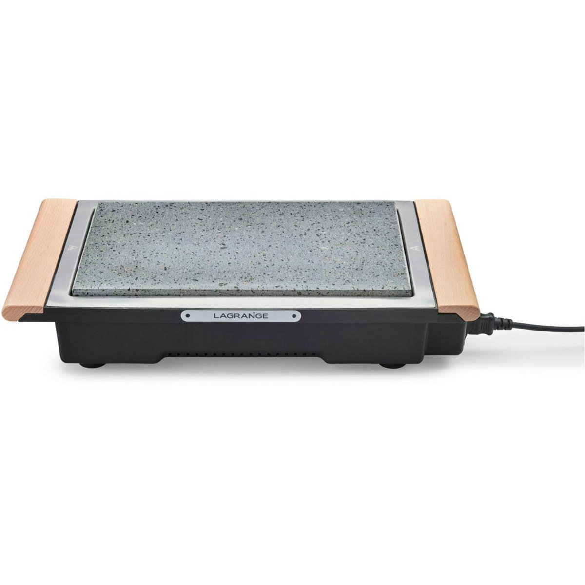 LAGRANGE Plancha électrique Grill' Pierre Classic bois clair à poser, 37x23 cm