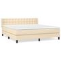 Voir la diapositive 1 : VIDAXL Sommier a lattes de lit avec matelas Creme 180x200 cm Tissu