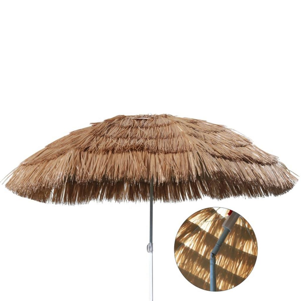 HI HI Parasol de plage Hawaï 160 cm Beige