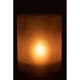 Voir la diapositive 3 : Paris Prix Photophore Design en Verre  Feuilles  24cm Beige