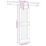 Voir la diapositive 6 : VIDAXL Porte coulissante et kit de quincaillerie 70x210 cm pin massif