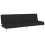 Voir la diapositive 2 : VIDAXL Canape-lit a 2 places noir tissu