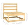 Voir la diapositive 6 : VIDAXL Salon de jardin 8 pcs avec coussins Bois de pin massif