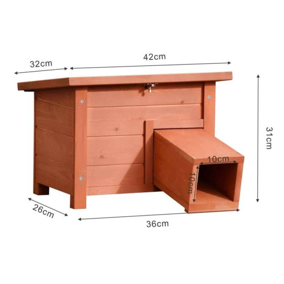 @Pet Pet Maison pour hérisson bois marron