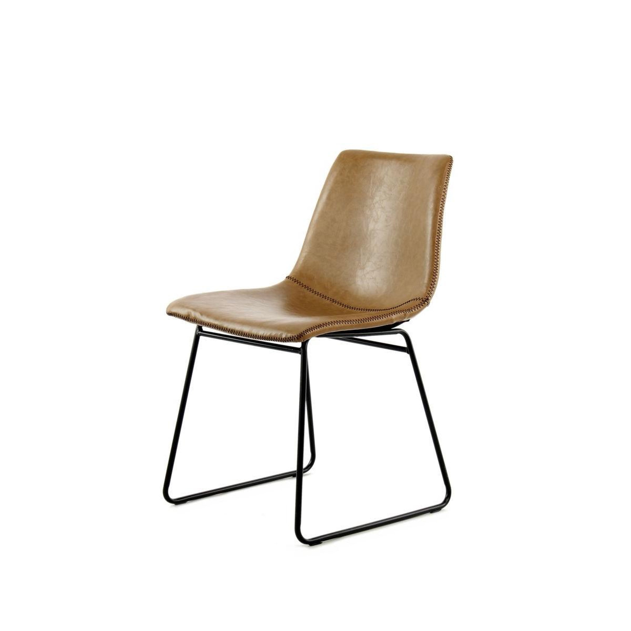 Voir la diapositive 2 : Paris Prix Lot de 2 chaises design  caila  82cm marron clair