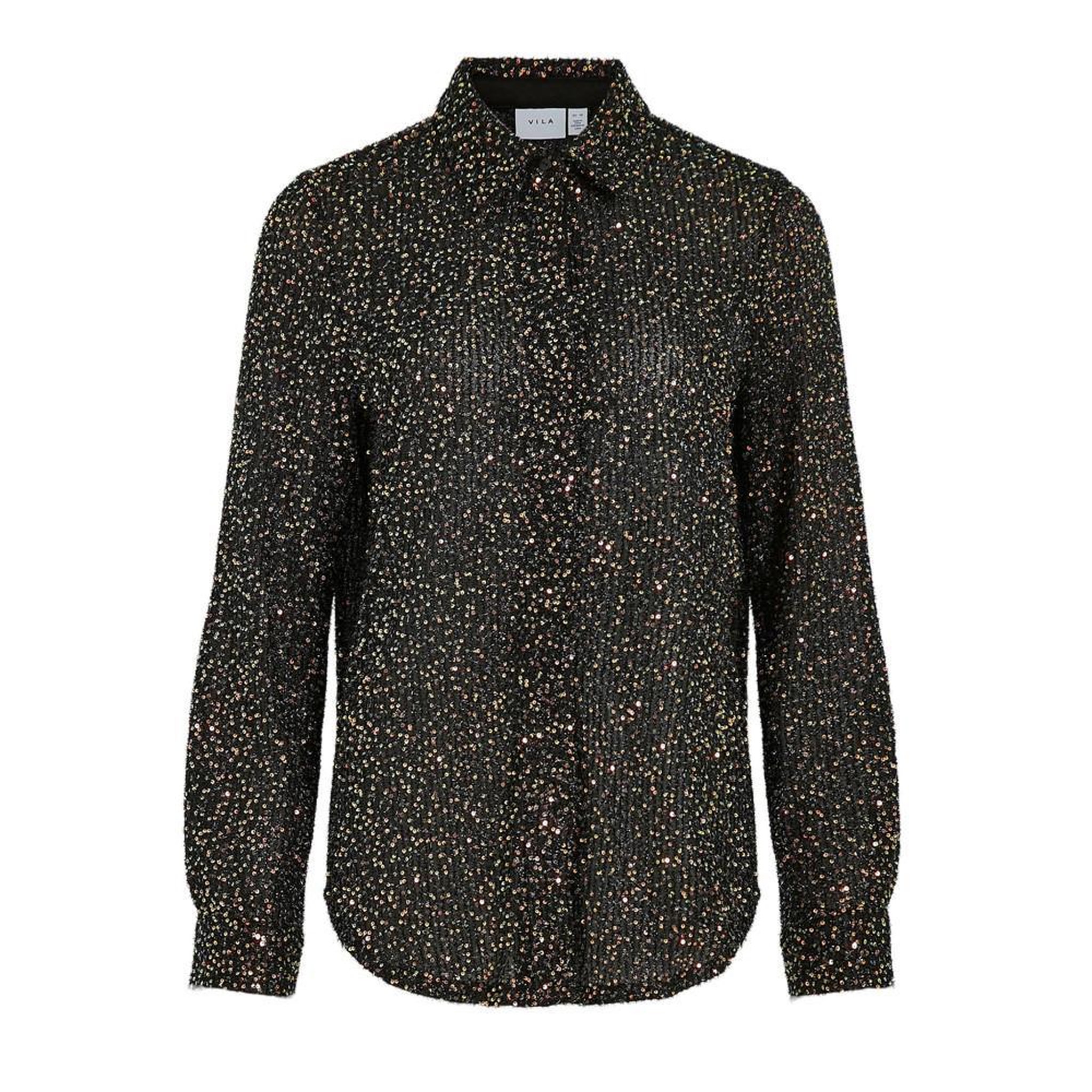 Vila Chemise à Sequin Noir Femme Vila Scara. Coloris disponibles : Noir