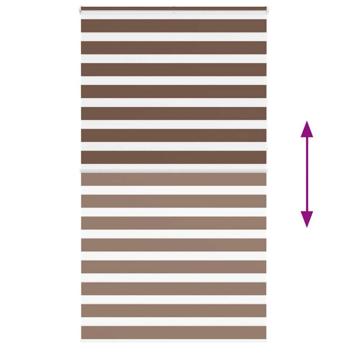 VIDAXL Store zebre marron 120x230cm largeur du tissu 115,9cm polyester