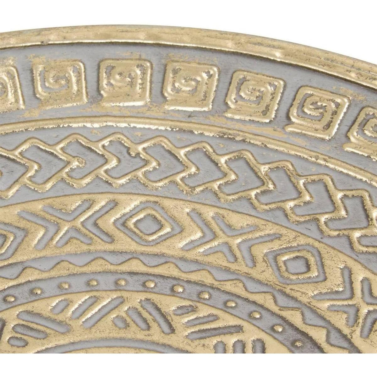 ATMOSPHERA Lot de 3 Plateaux Déco en Métal  Samir  57cm Doré