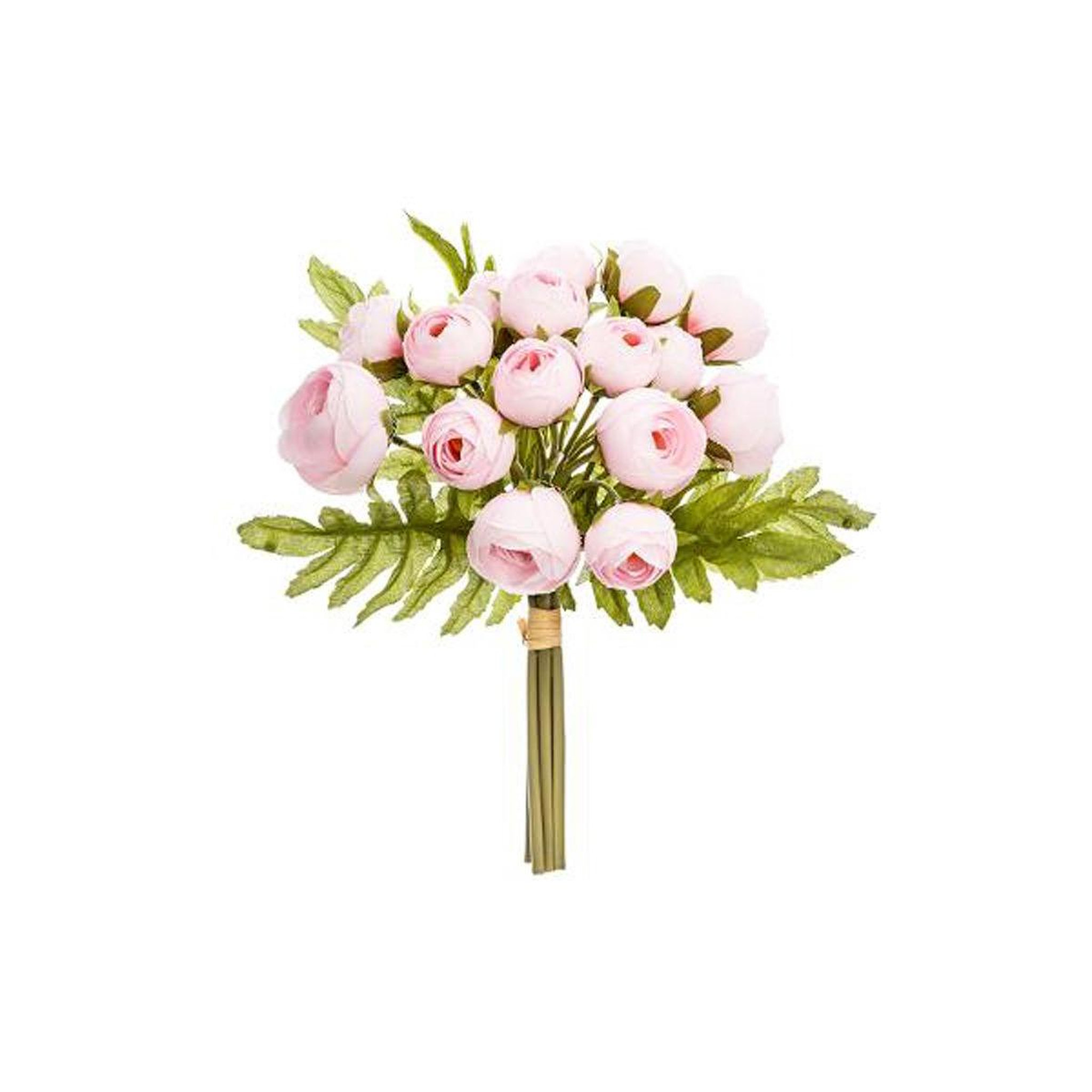 ATMOSPHERA Bouquet de fleurs  18 mini camelia  30cm rose