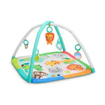 Bright Starts BRIGHT STARTS Tapis de sol éveil bébé évolutif pliable- Jungle Bleu- arche avec jouets sensoriels et musicaux, miroir