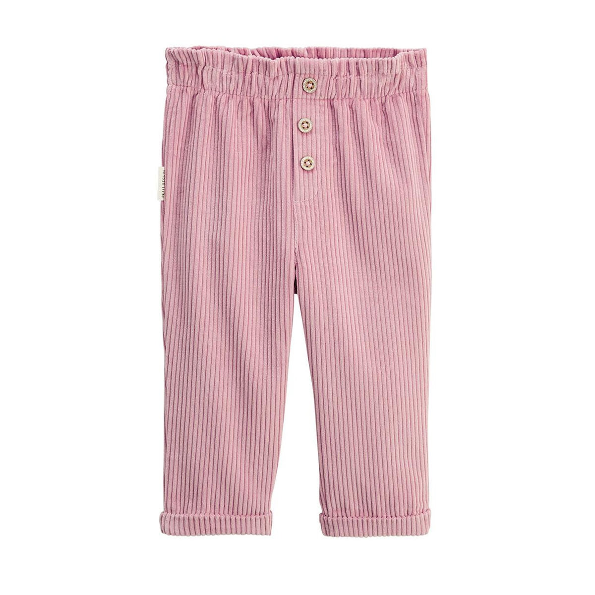Petit Béguin Pantalon enfant en velours côtelé Céleste