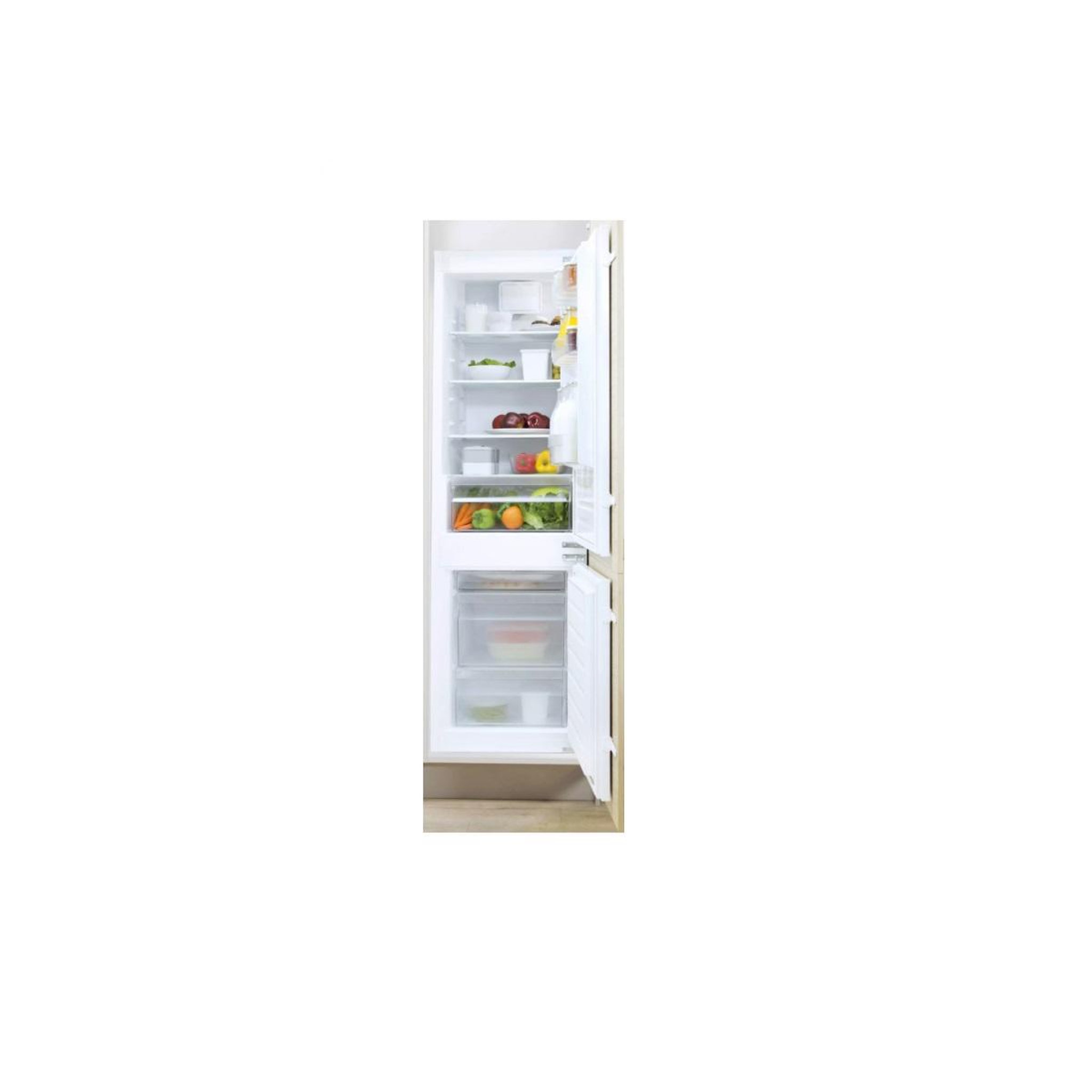 Voir la diapositive 1 : Indesit Réfrigérateur combiné intégrable à glissières 273l - bi18dc2