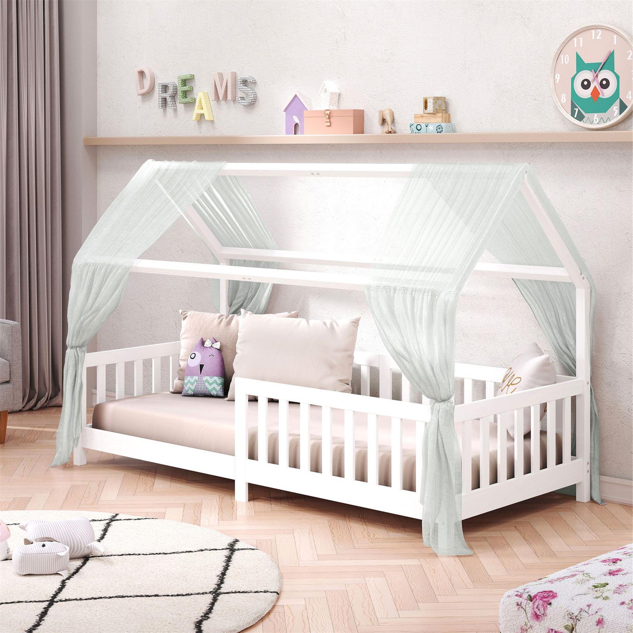 Voir la diapositive 2 : IDIMEX Lit cabane nina 90 x 190 cm, en pin massif