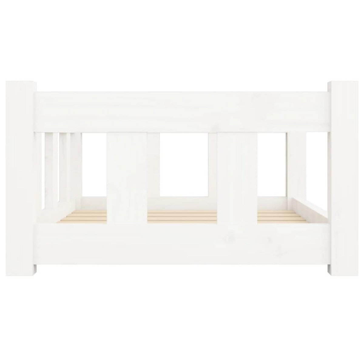 VIDAXL Lit pour chien Blanc 65,5x50,5x28 cm Bois de pin solide