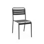 SWEEEK Table de jardin et 4 chaises en acier, Amélia, 120x70xH72.5cm (12.2kg)