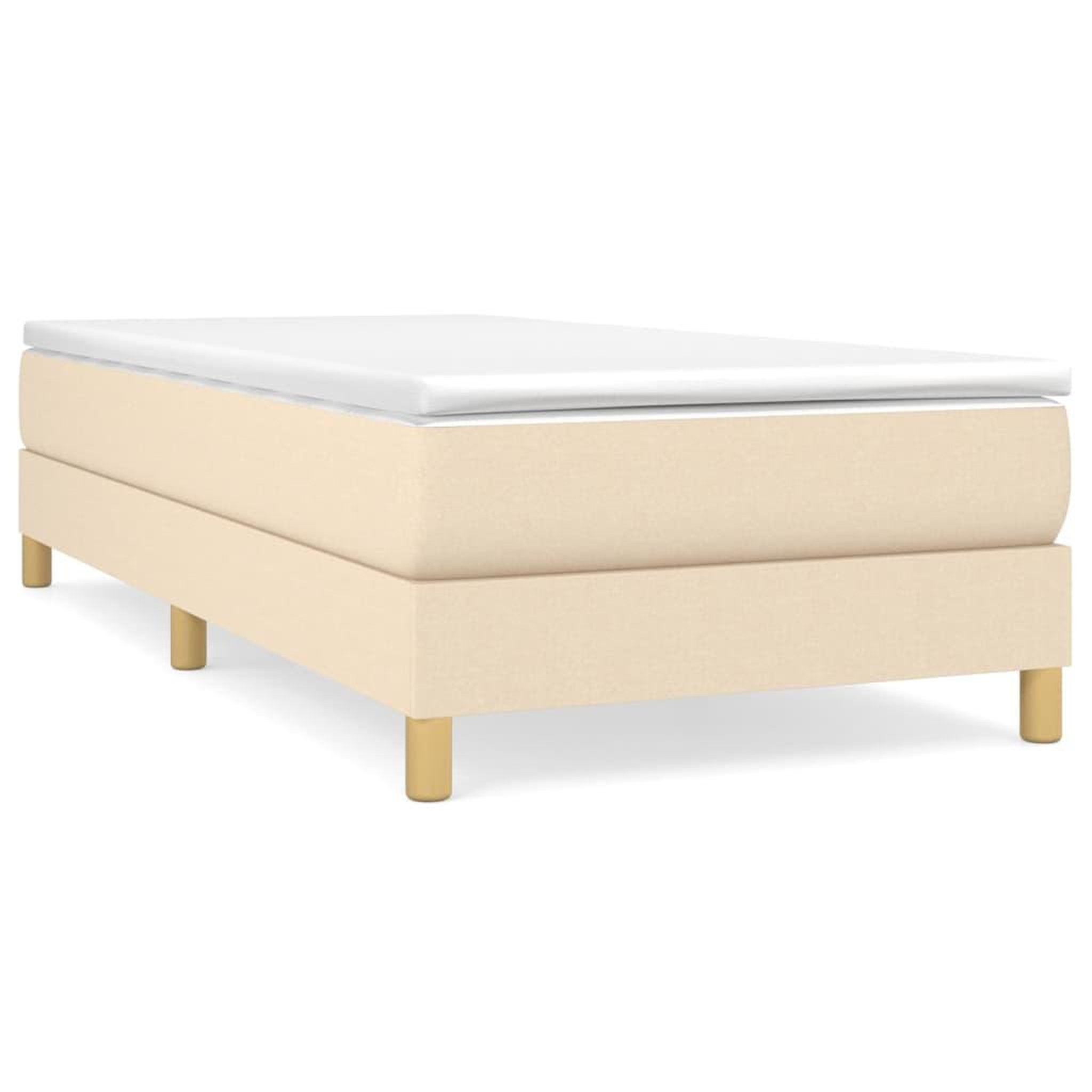 Voir la diapositive 2 : VIDAXL Cadre de lit sans matelas creme 90x190 cm tissu