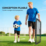 Voir la diapositive 5 : HOMCOM Filet de rebond double face pliable réglable 91 x 91 cm - rebondisseur football - acier PE noir
