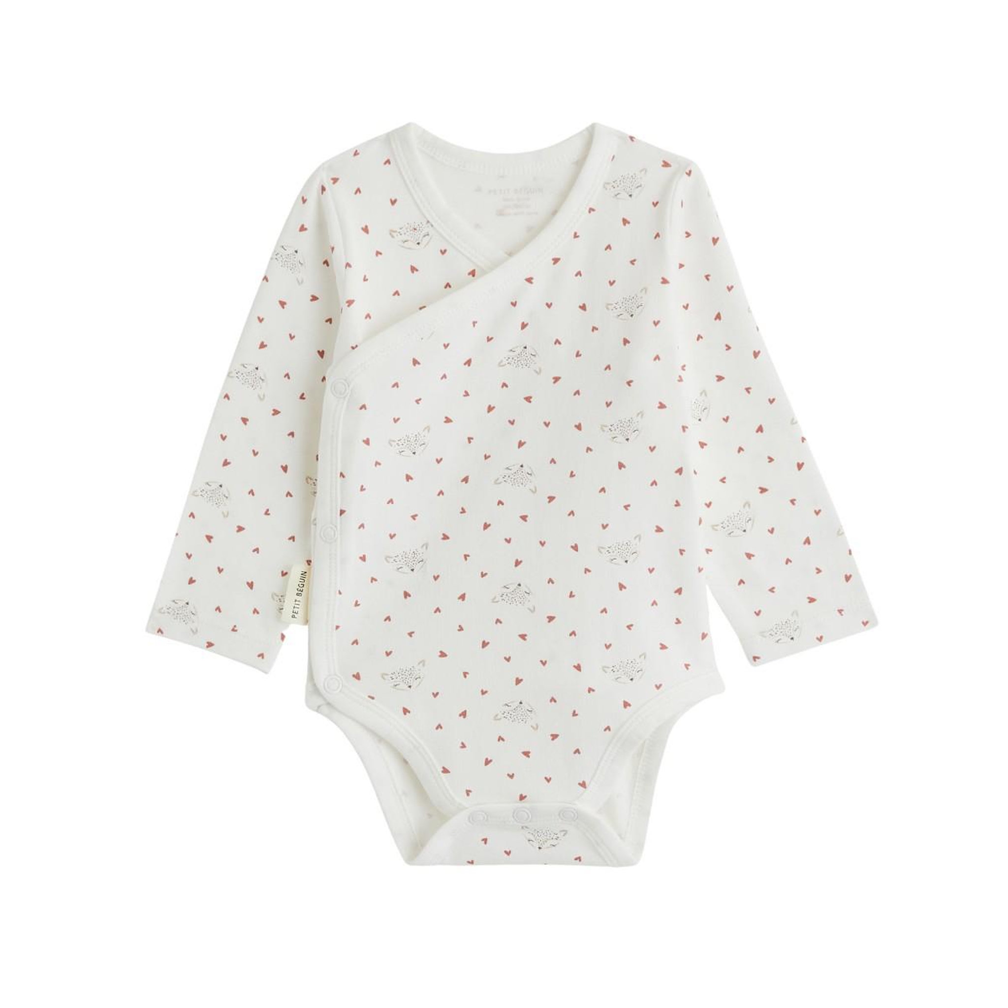Voir la diapositive 4 : Petit BÃ©guin Lot de 2 bodies bébé manches longues ouverture croisée doucette