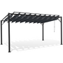 Voir la diapositive 1 : ID MARKET Pergola lames orientables 3x4 M gris anthracite