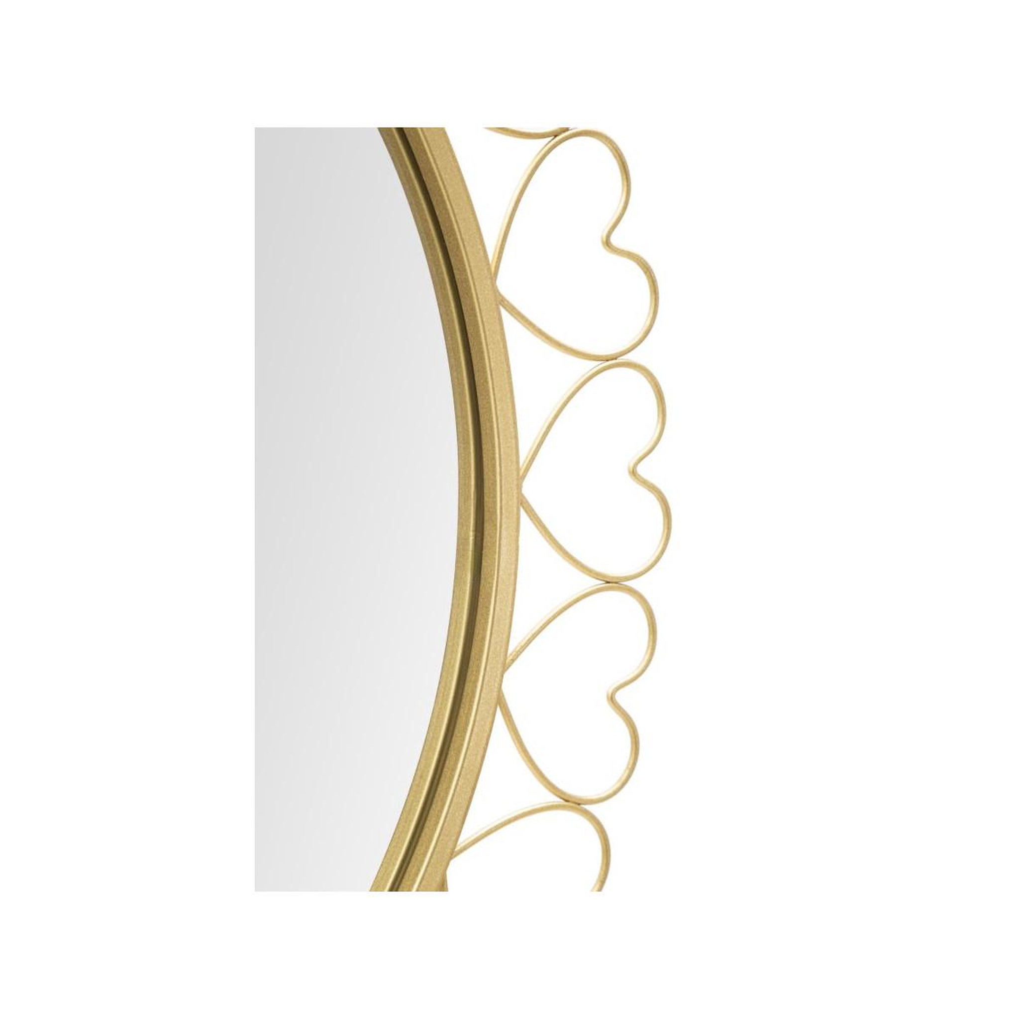 Voir la diapositive 2 : Paris Prix Miroir Mural Déco  Hearts  80cm Or