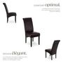 Voir la diapositive 3 : tectake Chaise de salle à manger avec revêtement en cuir synthétique marron Lot de 4