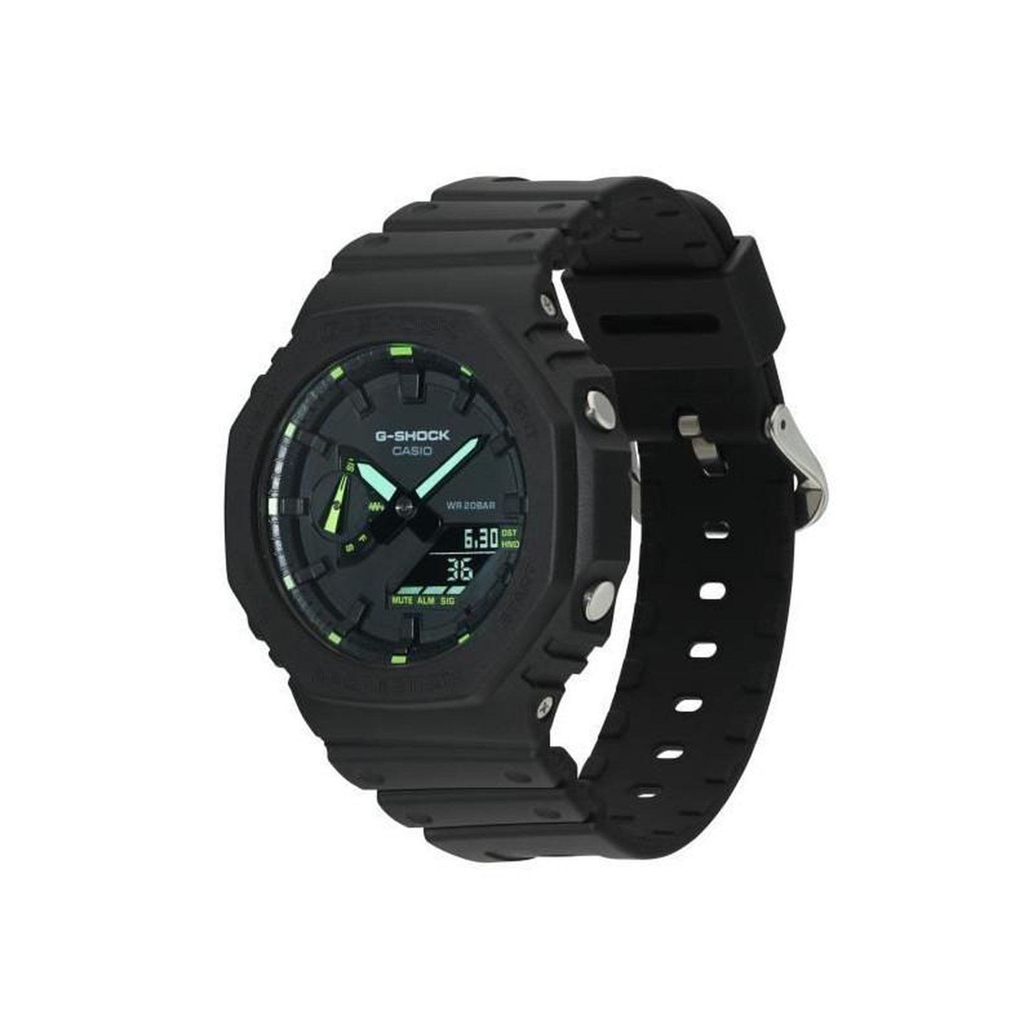 Voir la diapositive 3 : CASIO Montre - CASIO - G-Shock - Noir et Vert résine