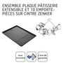 Voir la diapositive 4 : ZENKER Ensemble avec plaque à pâtisserie extensible et 9 emporte-pièces sur cintre Zenker