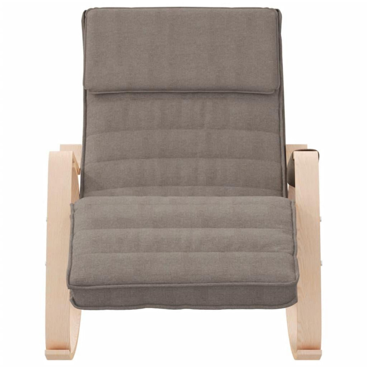VIDAXL Chaise a bascule Taupe Tissu