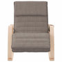 Voir la diapositive 3 : VIDAXL Chaise a bascule Taupe Tissu