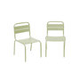 Voir la diapositive 1 : SWEEEK Lot de 2 chaises en métal vert clair pour enfant. salon de jardin enfant