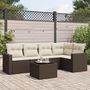 Voir la diapositive 1 : VIDAXL Salon de jardin avec coussins 6 pcs marron resine tressee