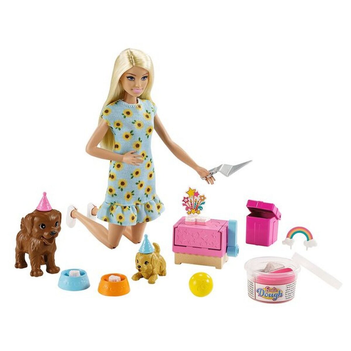 BARBIE Coffret Barbie Anniversaire des chiens