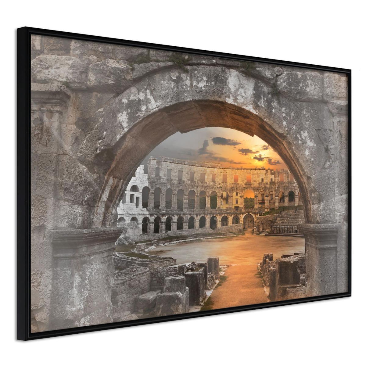 Paris Prix Affiche Murale Encadrée  Sunset in the Ancient City