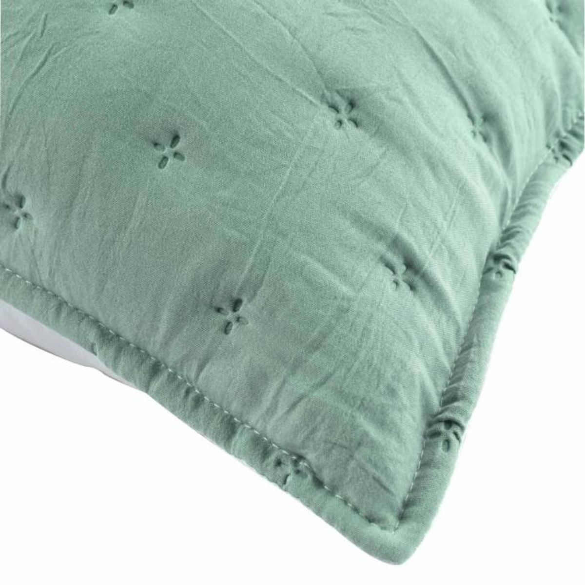 Paris Prix Housse de Coussin  Mellow  40x40cm Menthe & Blanc