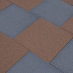 VIDAXL Carreaux de protection antichoc 12pcs Caoutchouc 50x50x3cm Gris