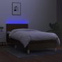 Voir la diapositive 3 : VIDAXL Sommier a lattes de lit et matelas et LED Marron fonce 80x200cm