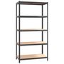 Voir la diapositive 2 : VIDAXL Etagere de rangement 5 niveaux Anthracite Acier bois ingenierie