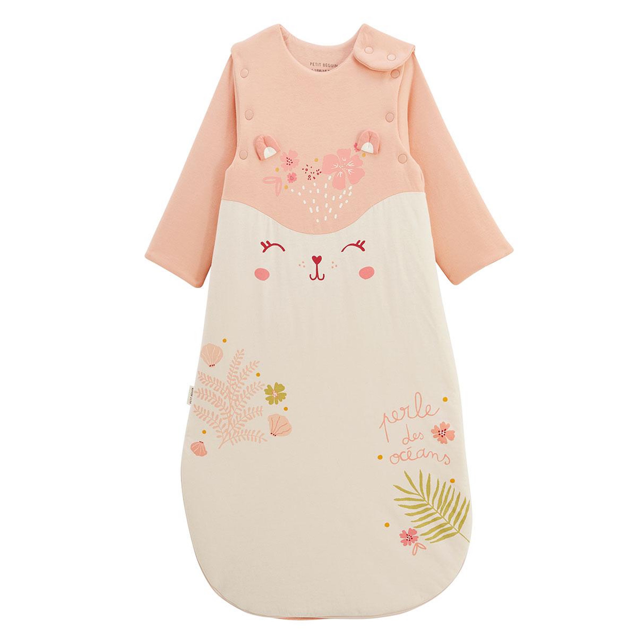Petit Béguin Gigoteuse tog 2 avec manches amovibles santa giulia. Coloris disponibles : Rose