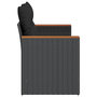 Voir la diapositive 5 : VIDAXL Canape de jardin avec coussins 2 places noir resine tressee