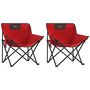 Voir la diapositive 2 : VIDAXL Chaise de camping avec poche pliable lot de 2 rouge