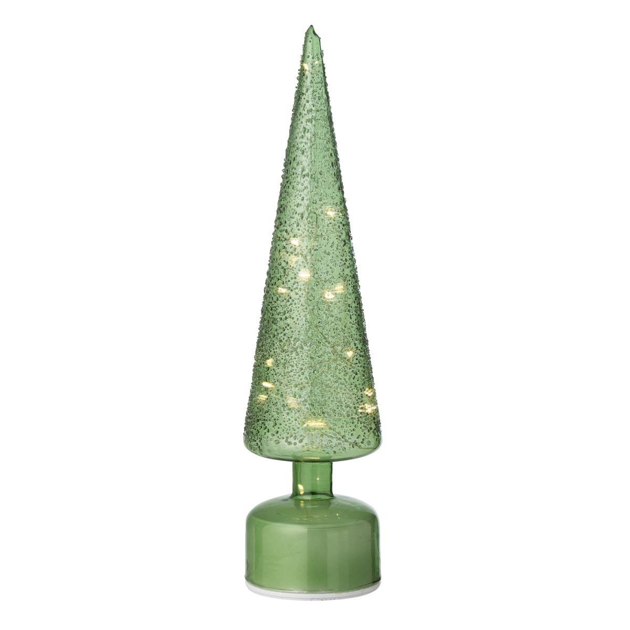 J-LINE Sapin tournant à led  lenard  38cm vert