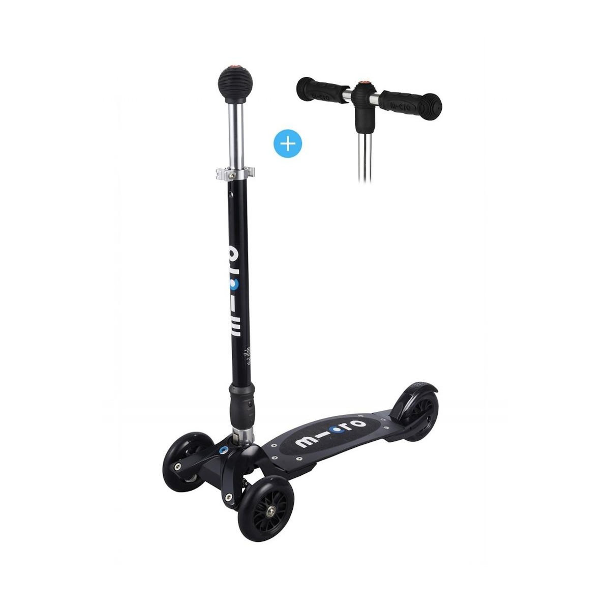 Micro Trottinette  Kickboard Compact Black T-Bar et Joystick interchangeable