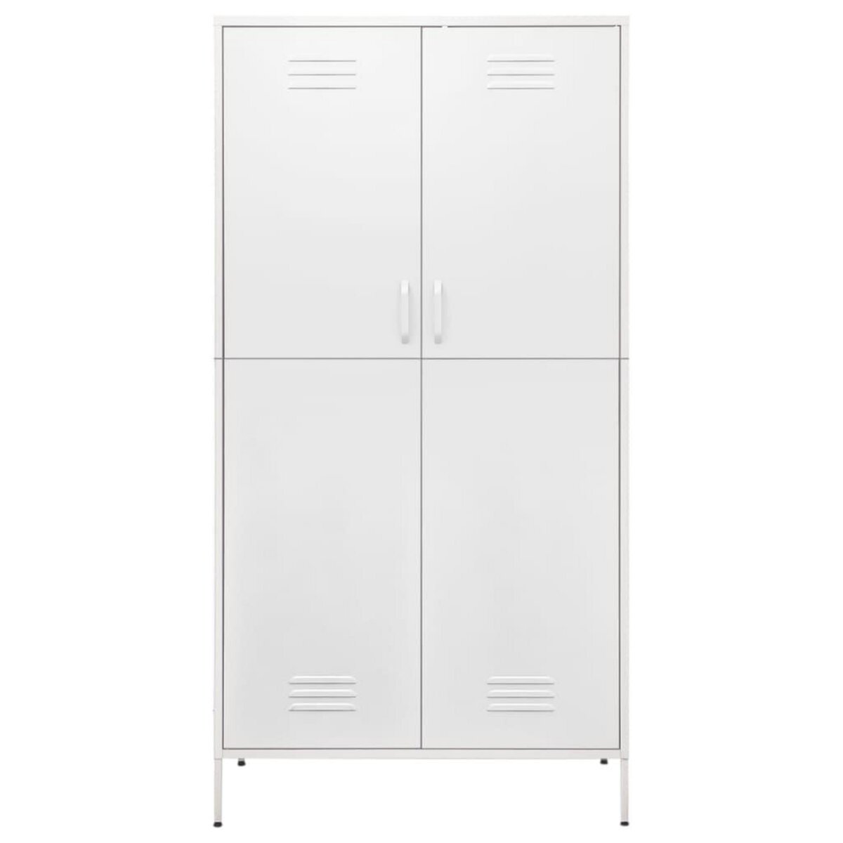 VIDAXL Garde-robe Blanc 90x50x180 cm Acier