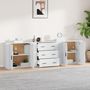 Voir la diapositive 3 : VIDAXL Buffets 3 pcs Blanc Bois d'ingenierie