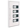 Voir la diapositive 2 : VIDAXL Porte d'entree Blanc 110x210 cm Aluminium et PVC
